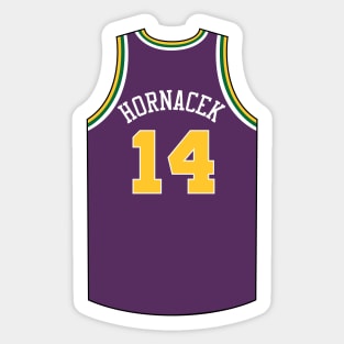 Jeff Hornacek Utah Jersey Qiangy Sticker